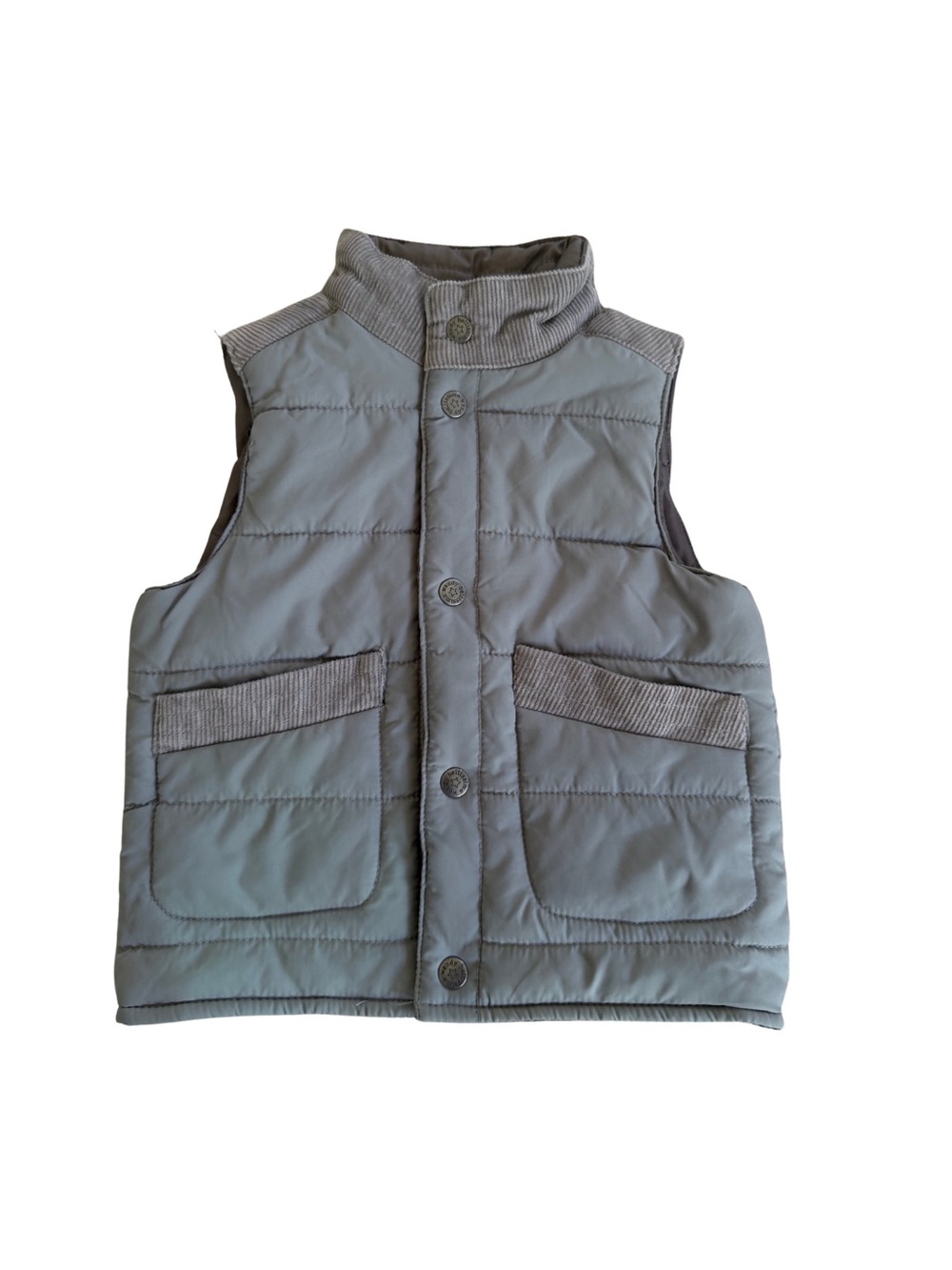 Wendy Bellissimo Grey Quilted Puffer Vest